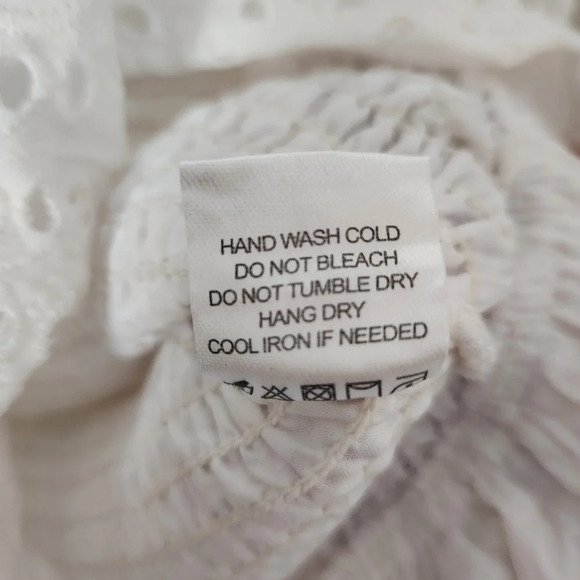 Lovers and Friends | Kathleen Smocked Eyelet Ruffle Mini Dress - Size L - Picture 11 of 11